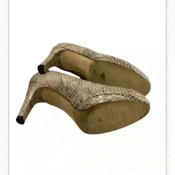 Stuart Weitzman logoplainfield snakeskin leather pumps - Picture 6 of 7